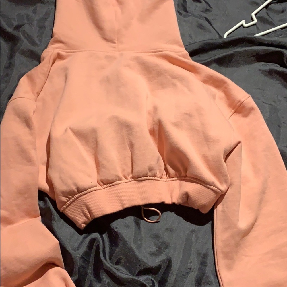 For love and lemons Josie sweatshirt Cotton cropped pink baby hoodie - Picture 6 of 6